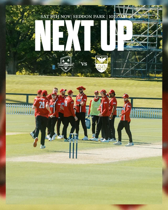 NEXT UPWe take on @ndcricket at Seddon Park in Hamilton in RD3 of the Ford Trophy⏰ 10:30am, Saturday 8th of November#canterburykings