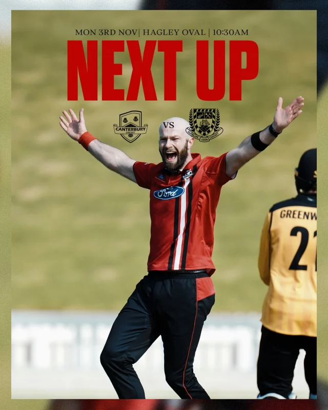 NEXT UPWe’re back at Hagley on Monday the 3rd of November, taking on @aucklandcricketFirst Ball 10:30am#canterburykings