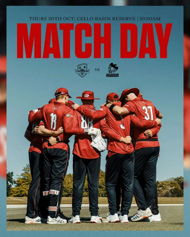 MATCH DAYThe team are fizzing and ready to go take on @firebirds_blaze at Cello Basin ReserveWatch live and free via the NZ Cricket YouTube channel, or follow the scorecard via the NZC app#canterburykings