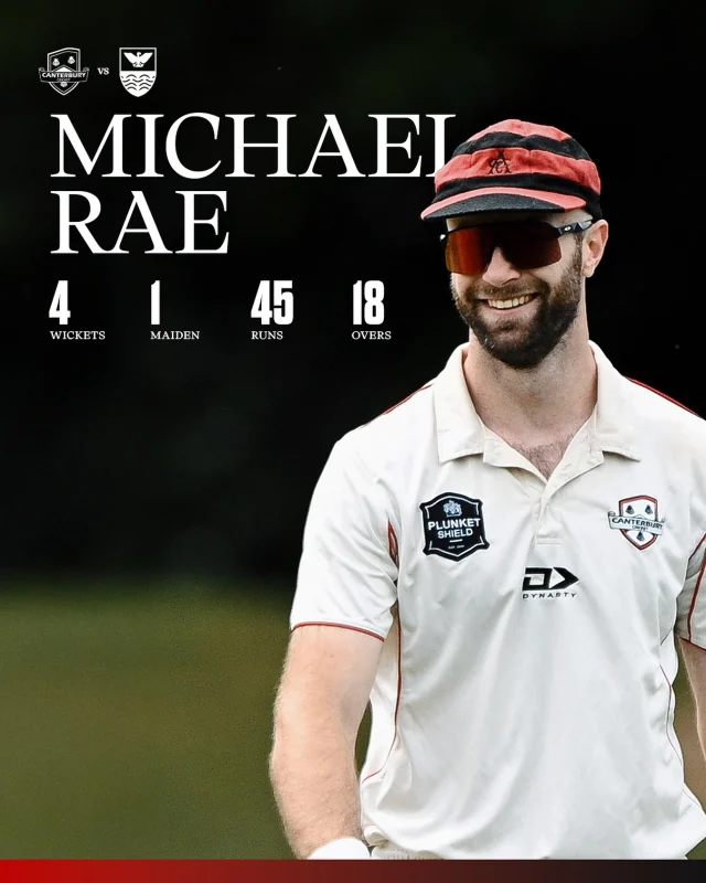 Great performance today by @themikerae taking 4-45 off 18 overs 👏👏📸- @photosportnz
#canterburykings