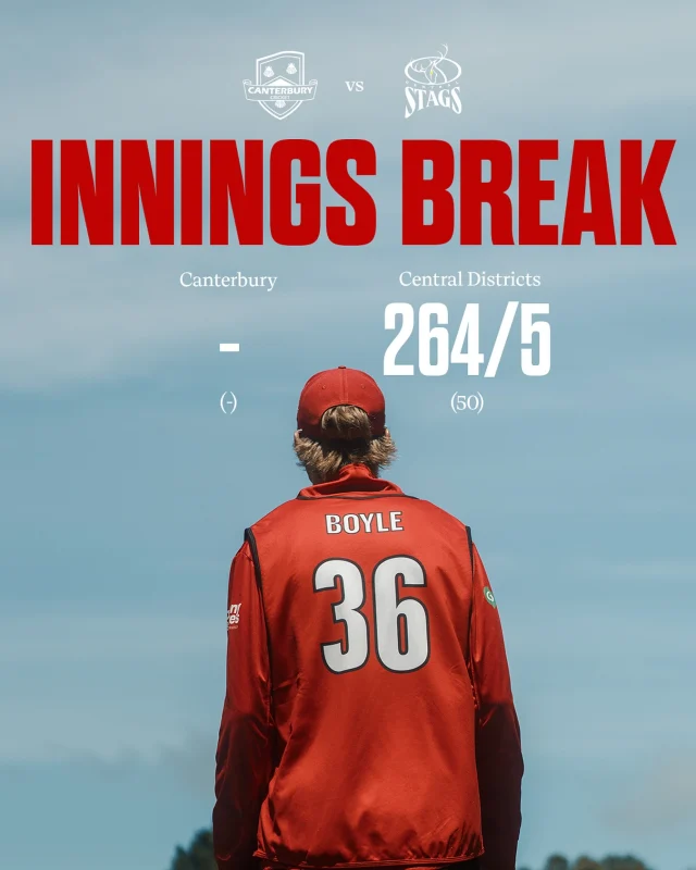 Strong finish to the innings sees the @centralstags land on 264#canterburykings