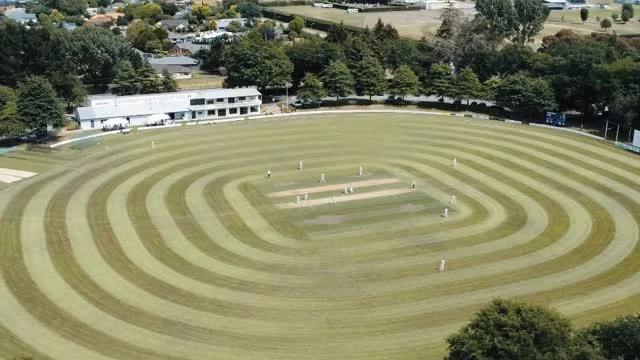 View from above Mainpower Oval 😮‍💨Beautiful summers day for Cricket 🔥#canterburycricket