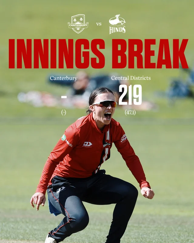 CD fight their way to 219 off 47.1 overs
Kate Anderson and Darcy Prasad to open the batting#canterburymagicians@photosportnz