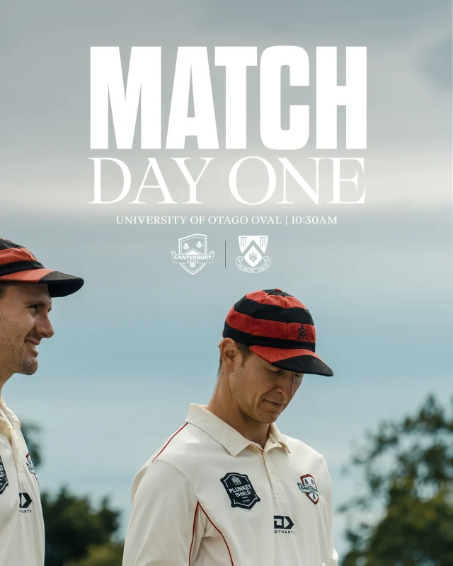 Round 2 of the Plunket Shield kicks off this morning vs The Volts ⚡️from University of Otago Oval#canterburykings