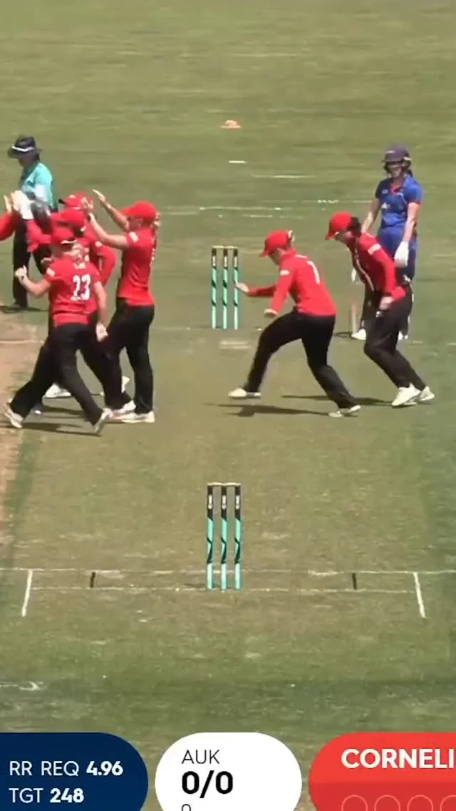 @stella.corneliuss with a Wicket first ball innings 🔥🔥#canterburymagicians