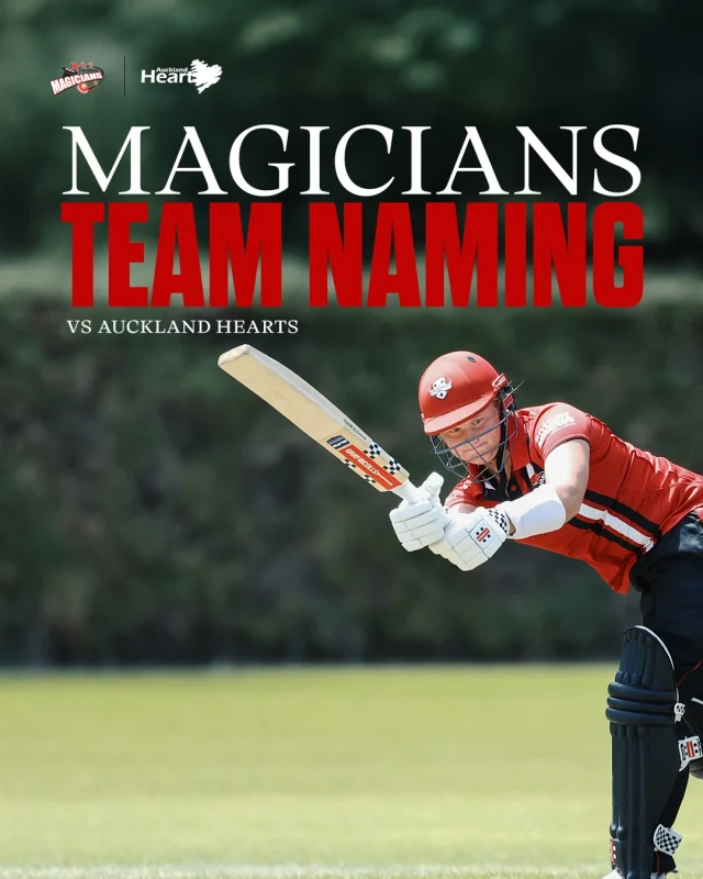 The 12 for the Magicians to take on the Auckland Hearts in RD 3 & 4 in the HBJ Shield 🔥📍Mainpower Oval
⏰ 10:30am
🗓️ 29th + 30th November#canterburymagicians