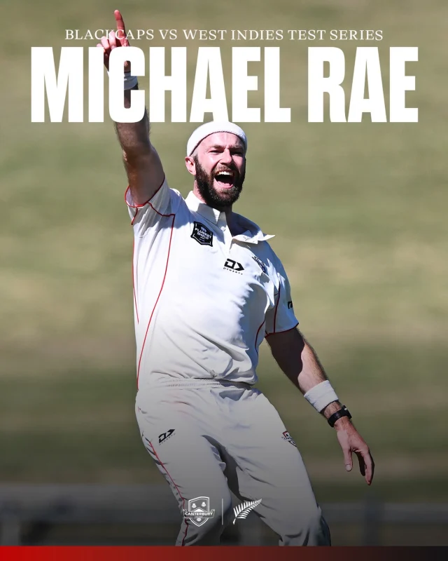 Congrats to @themikerae on his call up to the Blackcaps squad for the second test against the West Indies📸 - @photosportnz#canterburykings