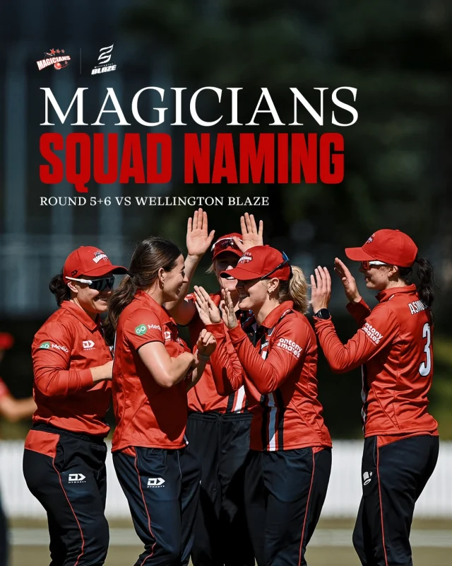 Magicians Squad for RD 5 + 6 of HBJ to face @firebirds_blazeCome down to Mainpower from 10:30am Saturday Sunday to watch!#canterburymagicians📸 @photosportnz