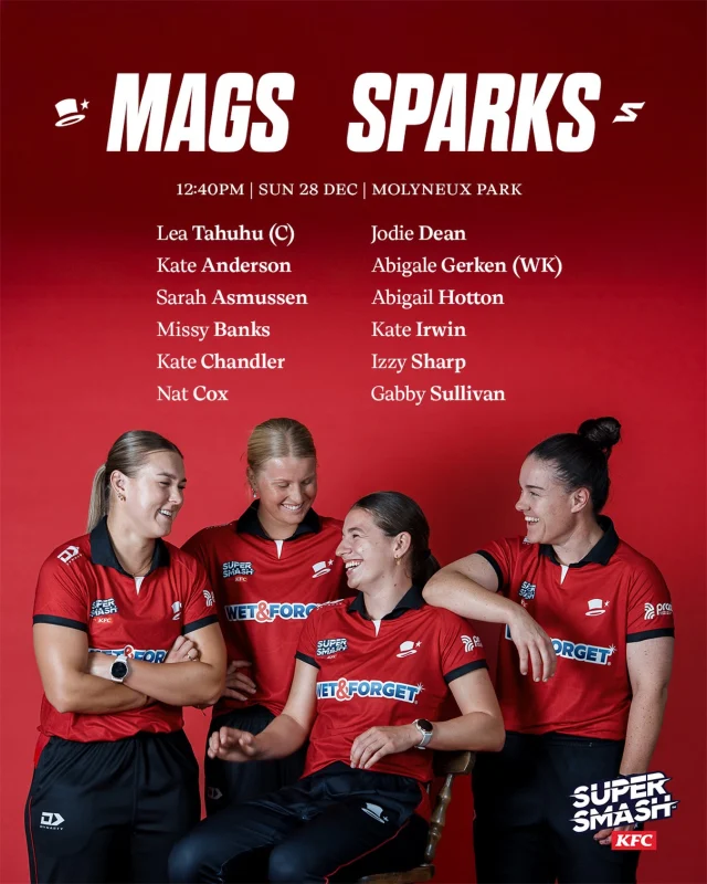 The first Magicians 12 of the year to take on the Sparks in RD1 of the Super Smash 💥Catch the match on TVNZ Duke and TVNZ+ for all the action 🔥#canterburymagicians