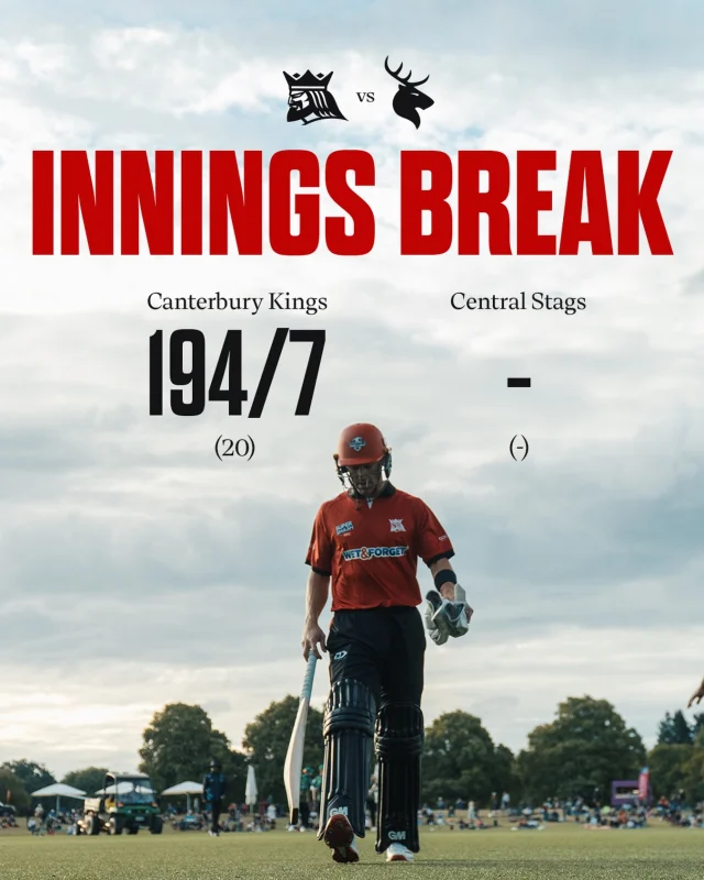 The Kings have set the target, led by Chad Bowes 62 off 37 🔥#canterburykings