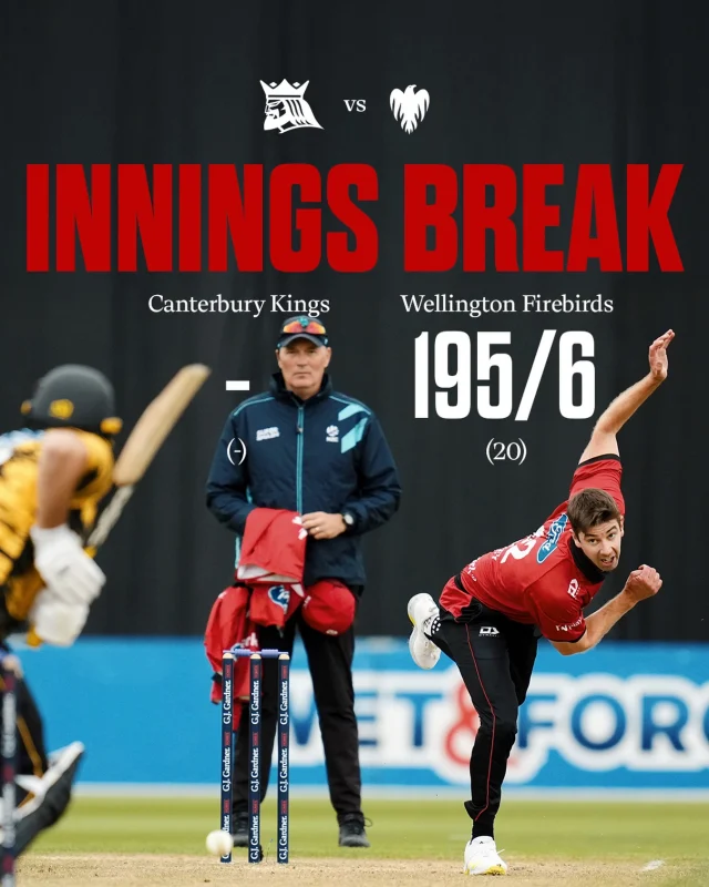195 to win.
Mariu and Chamberlain to open 💥#canterburykings