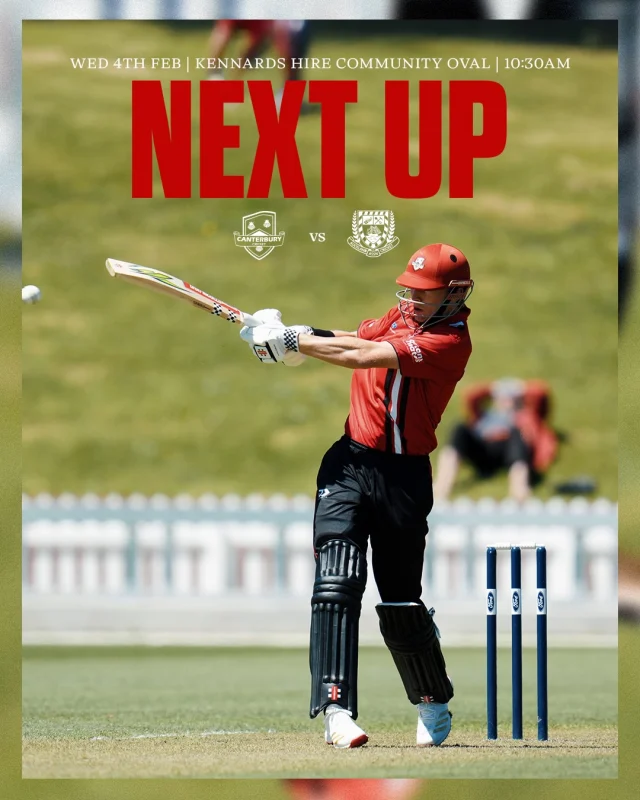 Back into Ford Trophy and HBJ action for the Canterbury Men and Magicians 🔥Canterbury 🆚 Auckland | 4th Feb | Kennards Hire Community OvalMagicians 🆚 Northern Districts | 7th Feb | 8th Feb | Hagley OvalAll matches LIVE via NZ Cricket Official YouTube channel#canterburycricket