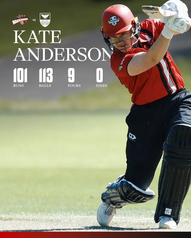 Skippers knock by Kate Anderson today to lead the chase against ND 👏#canterburymagicians