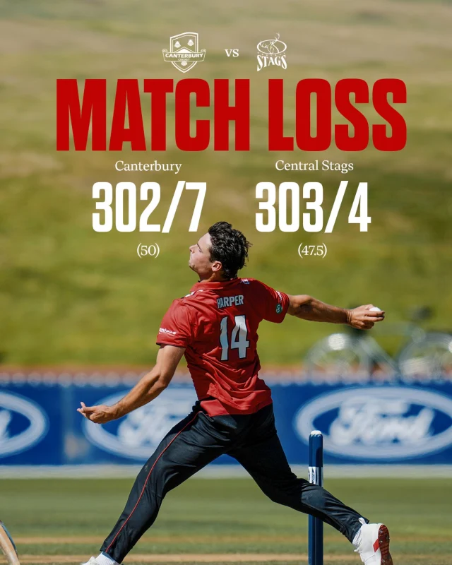 Heartbreak in the Ford Trophy Final#canterburykings
📸 @photosportnz