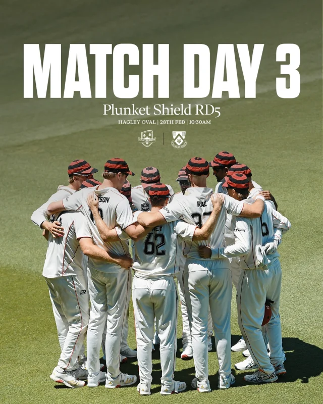 Match Day 3 at Hagley Oval!Canterbury currently trail Otago by 137 runs with 3 wickets in hand#canterburykings